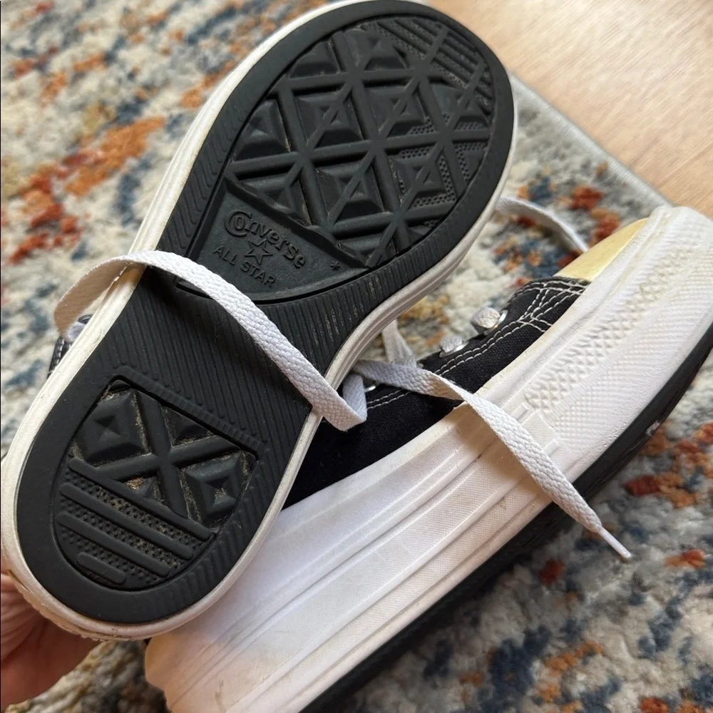 Converse Black and White Platform Canvas High-Tops size 7 - Picture 7 of 7